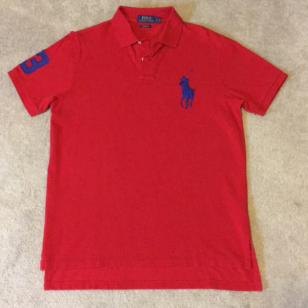 Men’s Red custom fit Large (M) Ralph Lauren Polo